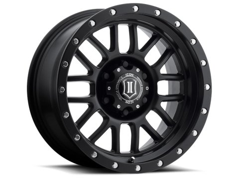 ICON Alpha 20x9 8x180 12mm Offset 5.5in BS 125.2mm Bore Satin Black Wheel
