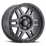 ICON Six Speed 17x8.5 6x135 6mm Offset 5in BS 94mm Bore Titanium Wheel thumbnail 2