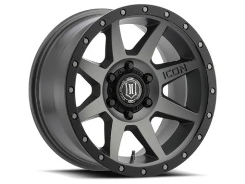 ICON Rebound 17x8.5 5x150 25mm Offset 5.75in BS 110.1mm Bore Titanium Wheel thumbnail 2