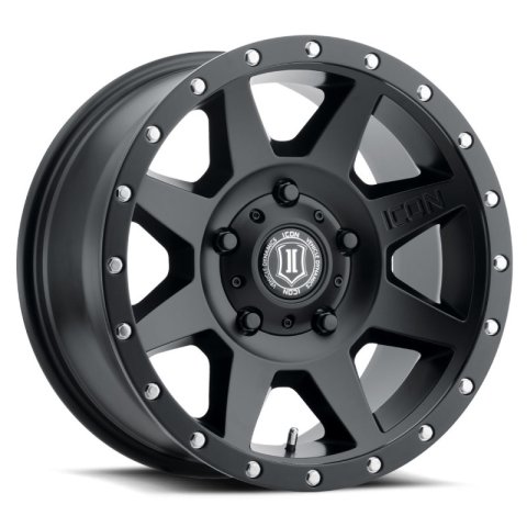 ICON Rebound 18x9 5x150 25mm Offset 6in BS 110.1mm Bore Satin Black Wheel thumbnail 1