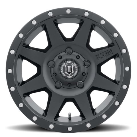 ICON Rebound 18x9 5x150 25mm Offset 6in BS 110.1mm Bore Satin Black Wheel thumbnail 2