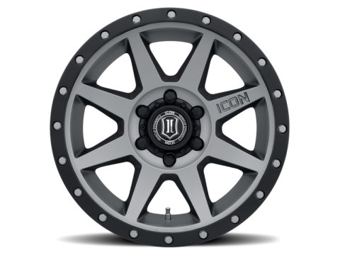 ICON Rebound 18x9 6x135 6mm Offset 5.25in BS 87.1mm Bore Titanium Wheel thumbnail 4