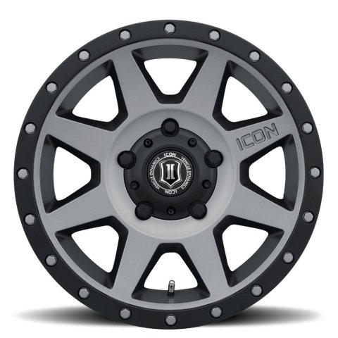 ICON Rebound 18x9 6x135 6mm Offset 5.25in BS 87.1mm Bore Titanium Wheel thumbnail 6