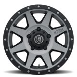 ICON Rebound 18x9 5x5 -12mm Offset 4.5in BS 71.5mm Bore Titanium Wheel thumbnail 1