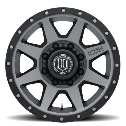 ICON Rebound HD 18x9 8x6.5 12mm Offset 5.5in BS 121.4mm Bore Titanium Wheel thumbnail 1