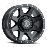 ICON Rebound HD 18x9 8x170 6mm Offset 5.25in BS 125mm Bore Satin Black Wheel thumbnail 1