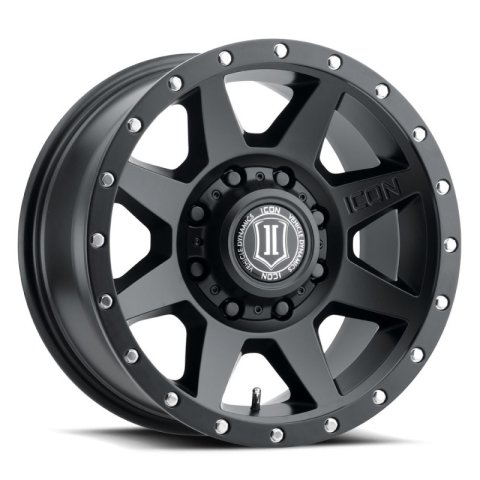 ICON Rebound HD 18x9 8x180 12mm Offset 5.5in BS 124.2mm Bore Satin Black Wheel thumbnail 1