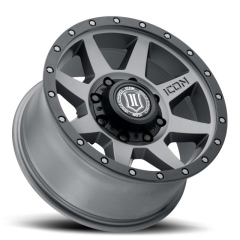ICON Rebound HD 18x9 8x180 12mm Offset 5.5in BS 124.2mm Bore Titanium Wheel thumbnail 2