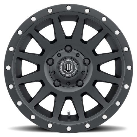 ICON Compression 17x8.5 5x150 25mm Offset 5.75in BS 110.1mm Bore Satin Black Wheel thumbnail 2