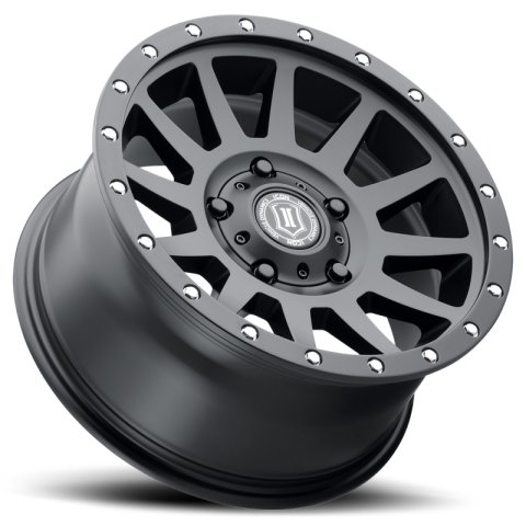 ICON Compression 17x8.5 5x150 25mm Offset 5.75in BS 110.1mm Bore Satin Black Wheel thumbnail 3