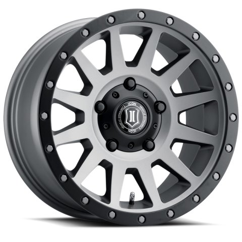 ICON Compression 17x8.5 5x150 25mm Offset 5.75in BS 110.1mm Bore Titanium Wheel thumbnail 1
