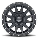 ICON Compression 17x8.5 6x135 6mm Offset 5in BS 87.1mm Bore Satin Black Wheel thumbnail 2
