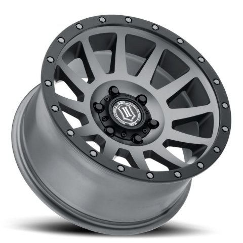 ICON Compression 17x8.5 6x135 6mm Offset 5in BS 87.1mm Bore Titanium Wheel thumbnail 2