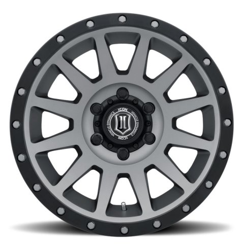 ICON Compression 17x8.5 6x135 6mm Offset 5in BS 87.1mm Bore Titanium Wheel thumbnail 3