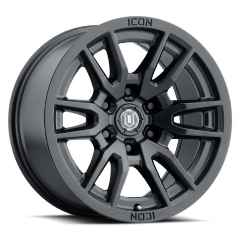 ICON Vector 6 17x8.5 6x135 6mm Offset 5in BS 87.1mm Bore Satin Black Wheel thumbnail 1
