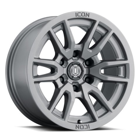 ICON Vector 6 17x8.5 6x5.5 0mm Offset 4.75in BS 106.1mm Bore Titanium Wheel thumbnail 2