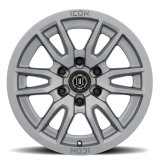 ICON Vector 6 17x8.5 6x120 0mm Offset 4.75in BS 67mm Bore Titanium Wheel thumbnail 1