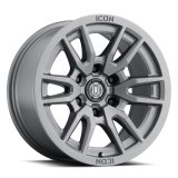 ICON Vector 6 17x8.5 6x120 0mm Offset 4.75in BS 67mm Bore Titanium Wheel thumbnail 4