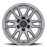 ICON Vector 6 17x8.5 6x120 0mm Offset 4.75in BS 67mm Bore Titanium Wheel thumbnail 5
