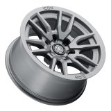 ICON Vector 6 17x8.5 6x120 0mm Offset 4.75in BS 67mm Bore Titanium Wheel thumbnail 6