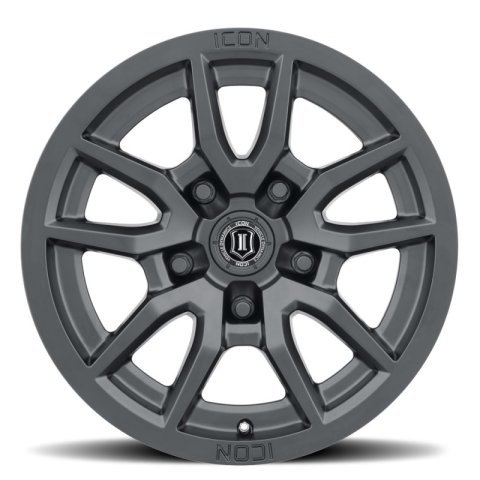 ICON Vector 5 17x8.5 5x5 -6mm Offset 4.5in BS 71.5mm Bore Satin Black Wheel thumbnail 3