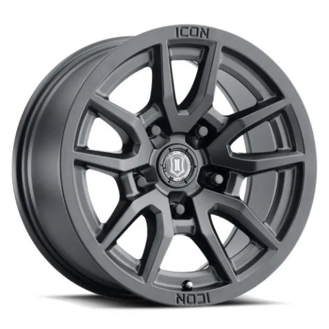 ICON Vector 5 17x8.5 5x5 -6mm Offset 4.5in BS 71.5mm Bore Satin Black Wheel thumbnail 4