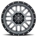 ICON Alpha 20x9 8x6.5 19mm Offset 5.75in BS 125.2mm Bore Gun Metal Wheel thumbnail 4
