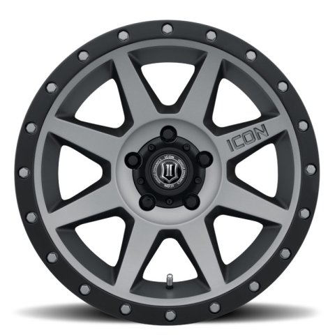 ICON Rebound 17x8.5 5x5.5 0mm Offset 4.75in BS 77.9mm Bore Titanium Wheel thumbnail 2