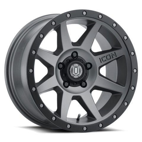 ICON Rebound 17x8.5 5x5.5 0mm Offset 4.75in BS 77.9mm Bore Titanium Wheel thumbnail 4