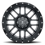 ICON Alpha 20x9 8x6.5in 19mm Offset 5.75in BS Gloss Black Milled Spokes Wheel thumbnail 2
