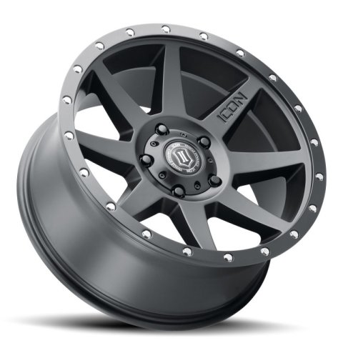 ICON Rebound 20x9 6x5.5 0mm Offset 5in BS Satin Black Wheel thumbnail 5
