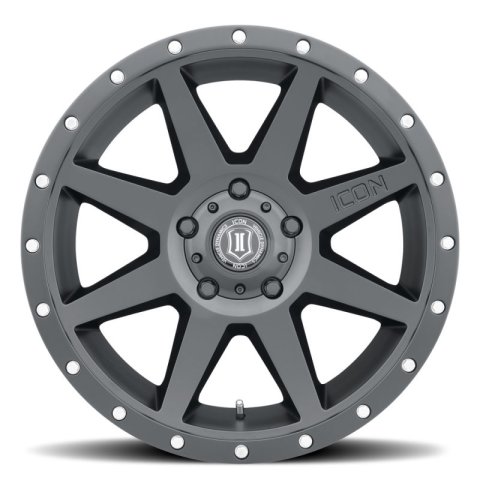 ICON Rebound 20x9 6x5.5 0mm Offset 5in BS Satin Black Wheel thumbnail 6