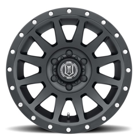 ICON Compression 18x9 5x150 25mm Offset 6in BS Satin Black Wheel thumbnail 3