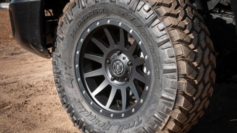 ICON Compression 18x9 5x150 25mm Offset 6in BS Satin Black Wheel thumbnail 5