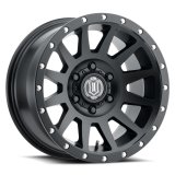 ICON Compression 18x9 5x5 -12mm Offset 4.5in BS Satin Black Wheel thumbnail 1
