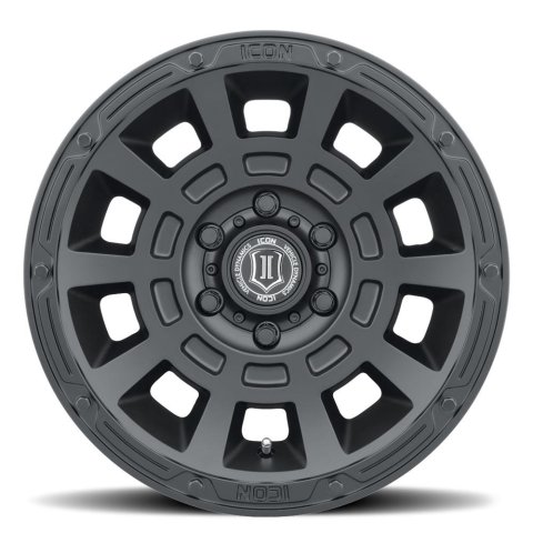ICON Thrust 17x8.5 5x5 -6mm Offset 4.5in BS Satin Black Wheel thumbnail 2