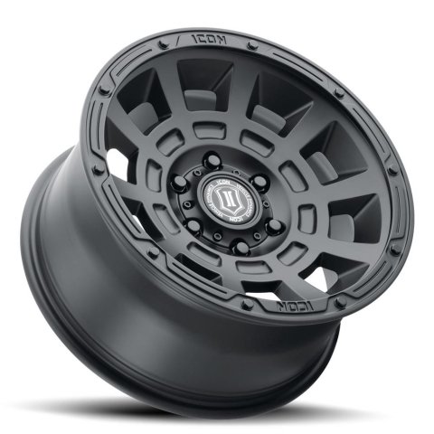 ICON Thrust 17x8.5 5x5 -6mm Offset 4.5in BS Satin Black Wheel thumbnail 3
