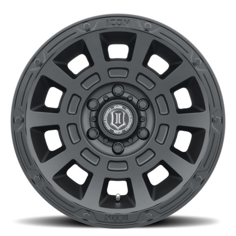 ICON Thrust 17x8.5 5x5 -6mm Offset 4.5in BS Satin Black Wheel thumbnail 5