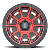 ICON Victory17x8.5 6x5.5 0mm Offset 4.75in BS Satin Black w/Red Tint Wheel thumbnail 4