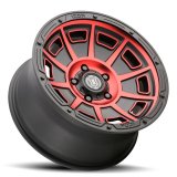 ICON Victory17x8.5 6x5.5 0mm Offset 4.75in BS Satin Black w/Red Tint Wheel thumbnail 5