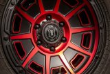 ICON Victory17x8.5 6x5.5 0mm Offset 4.75in BS Satin Black w/Red Tint Wheel thumbnail 9