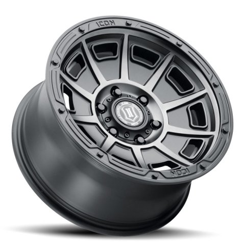 ICON Victory 17x8.5 6x120 0mm Offset 4.75in BS Smoked Satin Black Tint Wheel thumbnail 3