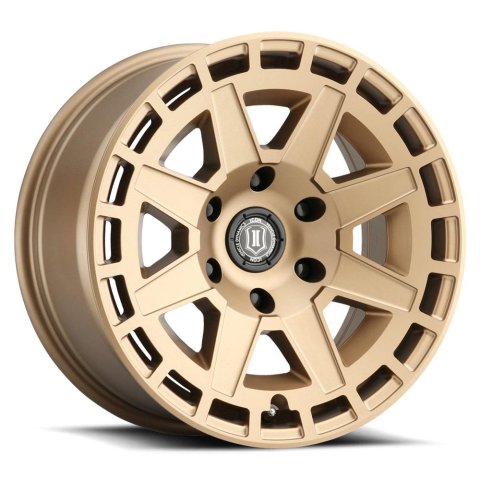 ICON Compass 17x8.5 6x135 6mm Offset 5in BS Satin Brass Wheel thumbnail 1