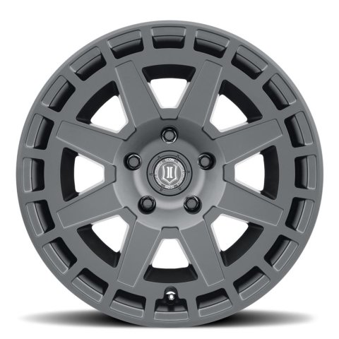 ICON Compass 17x8.5 5x5 -6mm Offset 4.5in BS Satin Black Wheel thumbnail 2