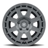 ICON Compass 17x8.5 6x5.5 0mm Offset 4.75in BS Satin Black Wheel thumbnail 6