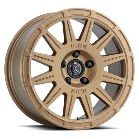 ICON Ricochet 17x8 5x100 38mm Offset 6in BS Satin Gold Wheel thumbnail 2