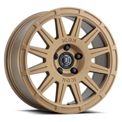 ICON Ricochet 17x8 5x100 38mm Offset 6in BS Satin Gold Wheel thumbnail 7