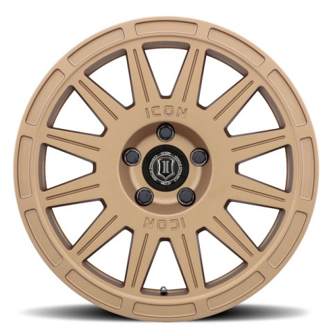 ICON Ricochet 17x8 5x100 38mm Offset 6in BS Satin Gold Wheel thumbnail 8