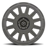 ICON Ricochet 17x8 5x4.5 38mm Offset 6in BS Satin Black Wheel thumbnail 4