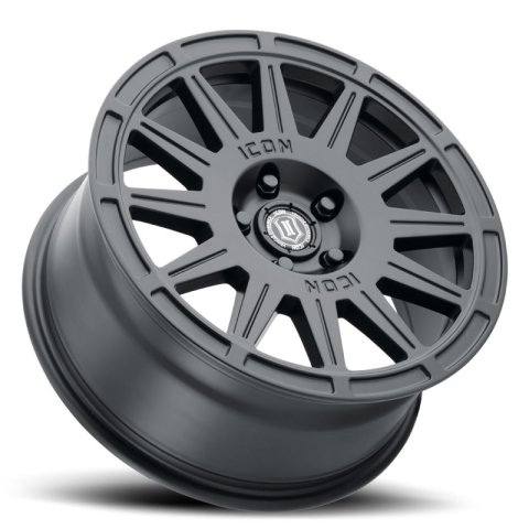 ICON Ricochet 17x8 5x4.5 38mm Offset 6in BS Satin Black Wheel thumbnail 5
